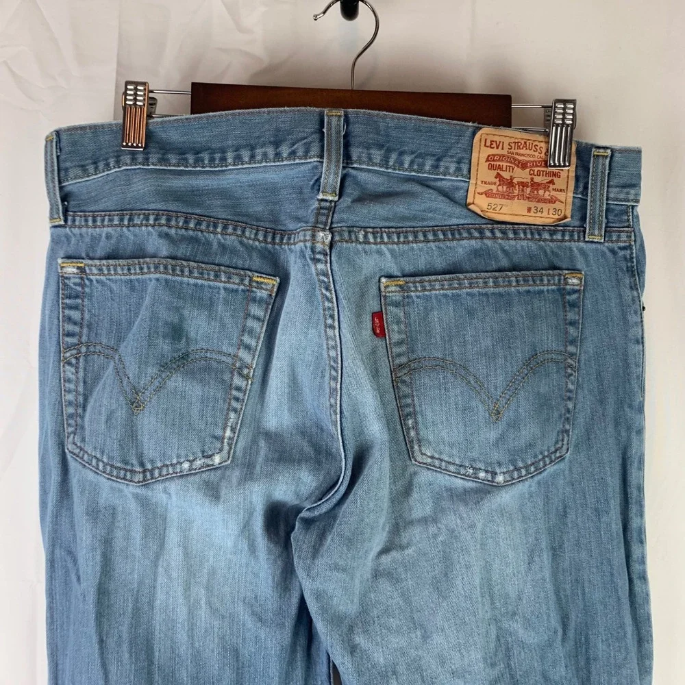 Levi's 527 Low Bootcut Jeans‎ Mens 34x30 Blue Medium Wash Denim Y2K